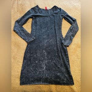Acid wash bodycon dress